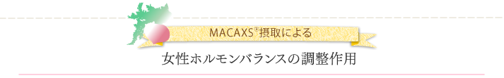MACAXS®摂取による女性ホルモンバランスの調整作用