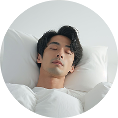 睡眠ホルモンの分泌を後押しするイメージ
